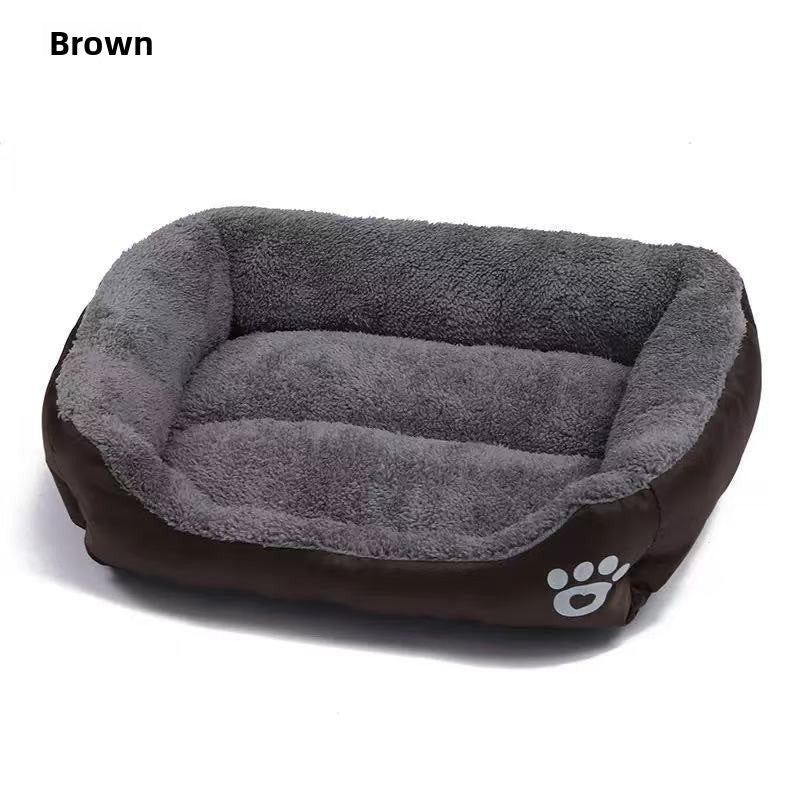 Arctic Velvet Cat Bed with Waterproof Layer, Warm Nest