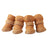 Warm cotton dog shoes with elastic cuffs for small dogs, showing size and shape