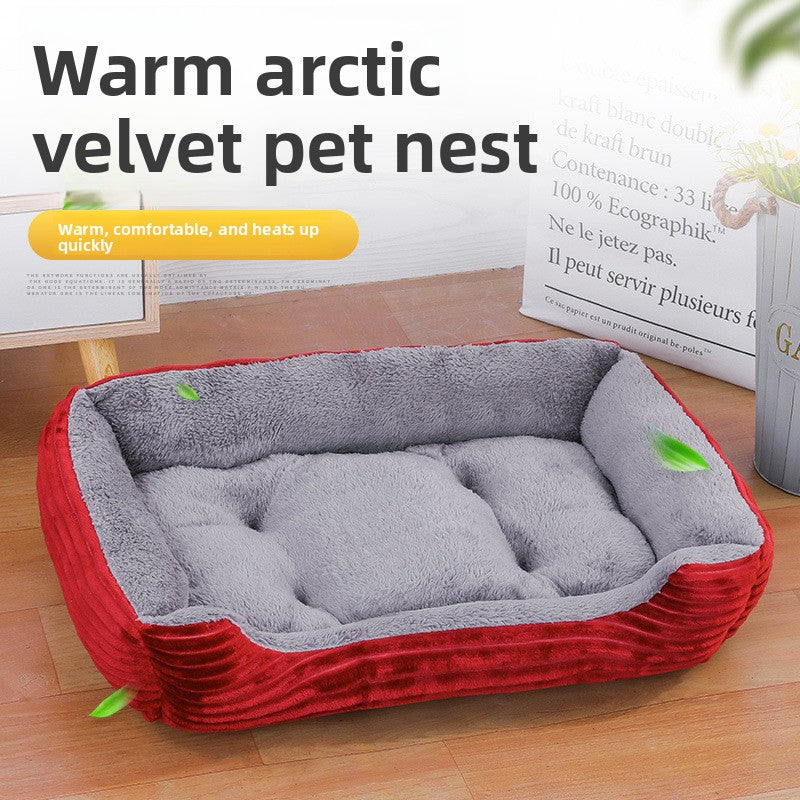 All-season pet bed with blanket and toy bone for cats and dogs, photo 3