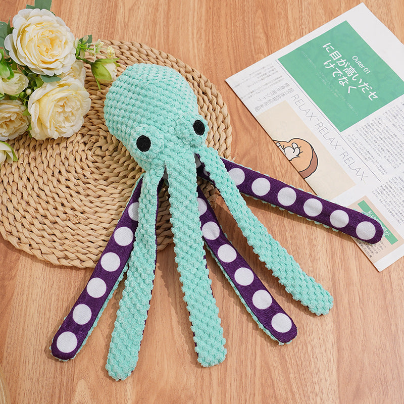 Plush octopus squeaky toy for dogs and cats - photo 4