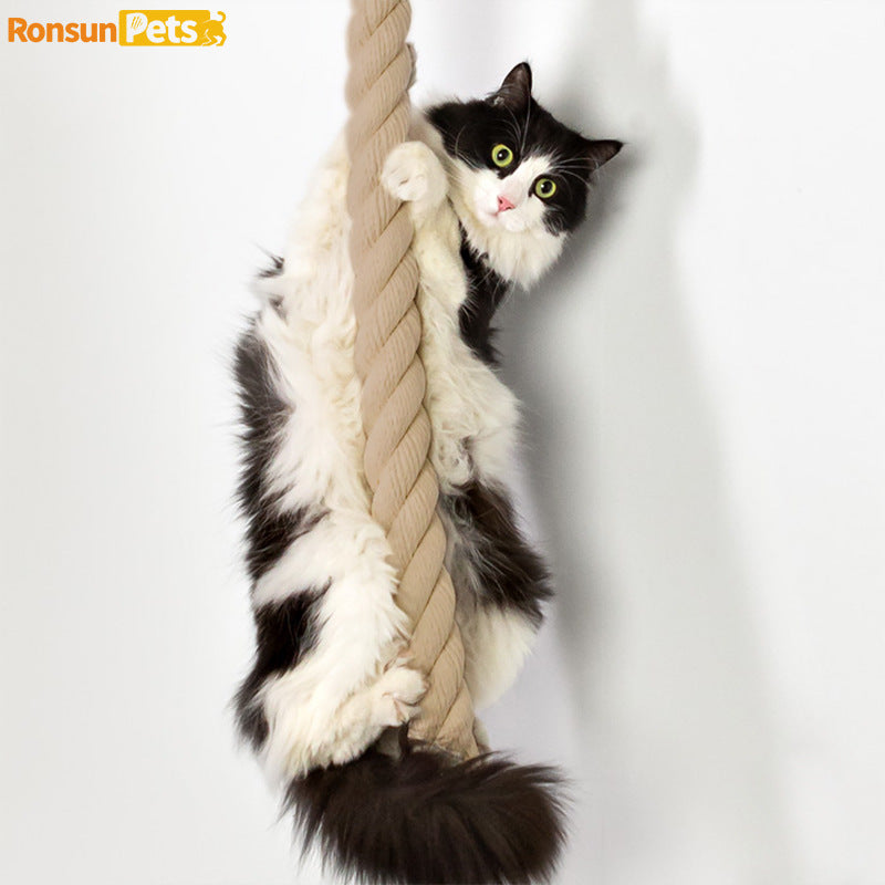 Wooden cat climbing frame with jute climbing rope, photo 8