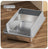 Stainless Steel Top Entry Cat Litter Box with Lid, Semi-Enclosed