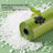 Biodegradable dog poop bags on rolls, alternative angle view
