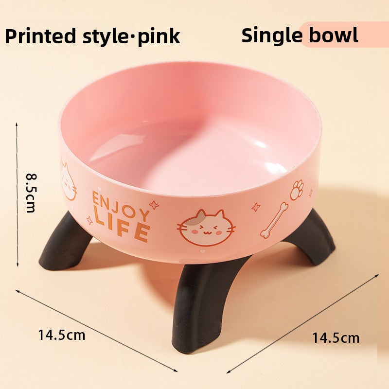 Elevated Pet Food Bowl with Stainless Steel Insert