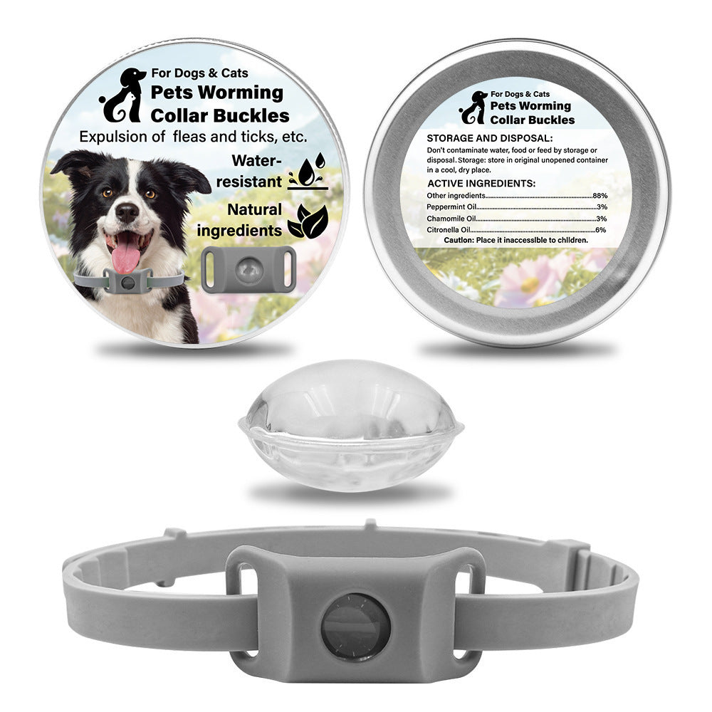 Pet Cat Dog Button Silicone Collar