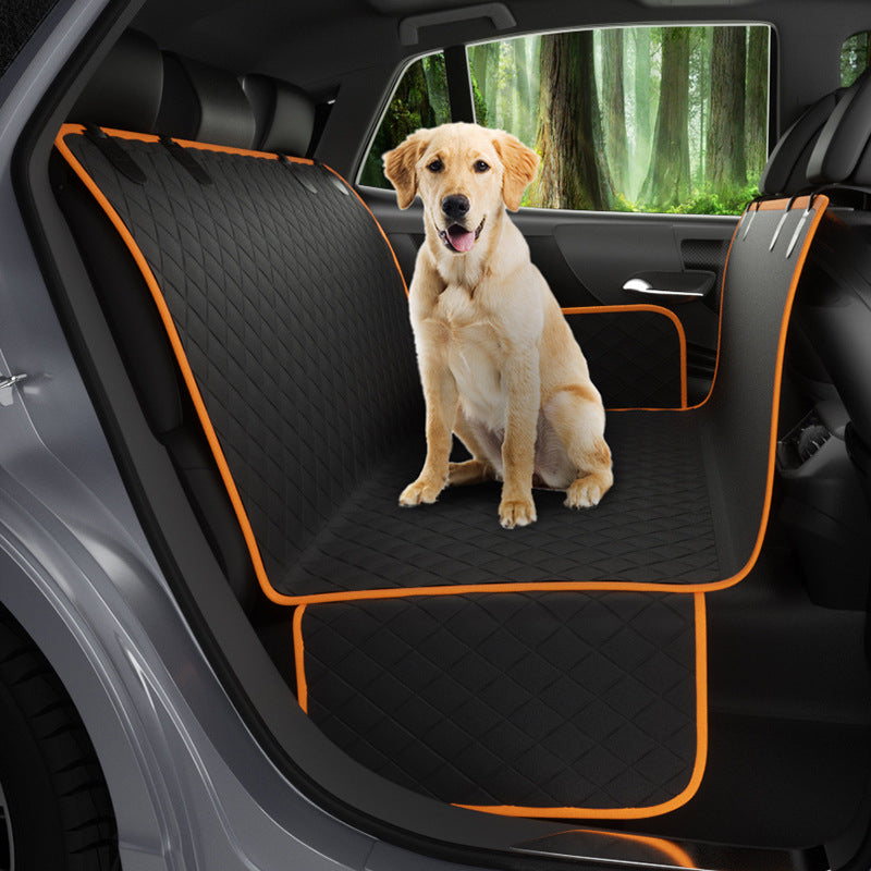 Waterproof dog car seat cover on rear seat, photo 1 of 7