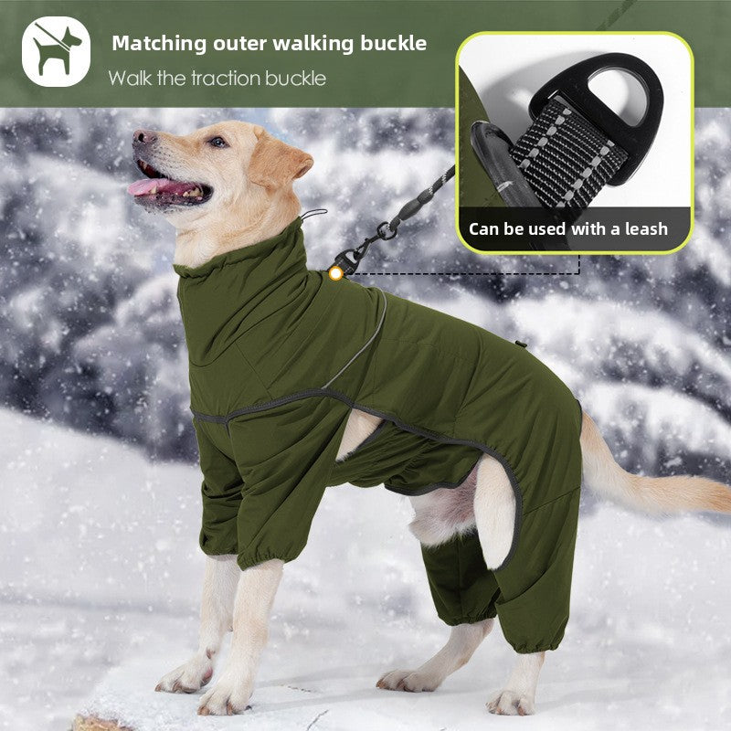 Four leg fleece lined padded dog coat, available in 2 colours, image 5