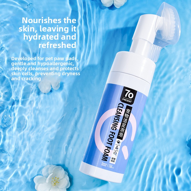 Pet Paw Cleansing Foam, Waterless Cleanser for Cats and Dogs