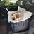 Dog car seat mat in grey fitted to a rear seat