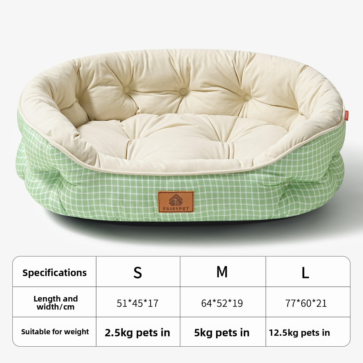 Fluffy all-season dog bed with raised sides in soft colours, photo 14