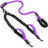 Double dog lead coupler for walking two dogs in black