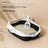 Semi-Enclosed Cat Litter Box with Scoop, Two-Tone Anti-Splash Tray