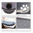 Grey moon shaped felt cat window hammock with suction cups, view 4