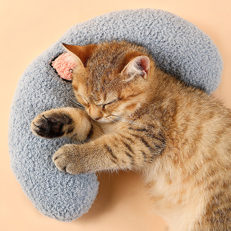 Lightweight U-shaped pet pillow pad with cotton filling, product image 6