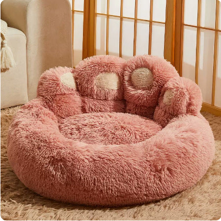 Round and rectangular pet bed in many colours, photo from another angle