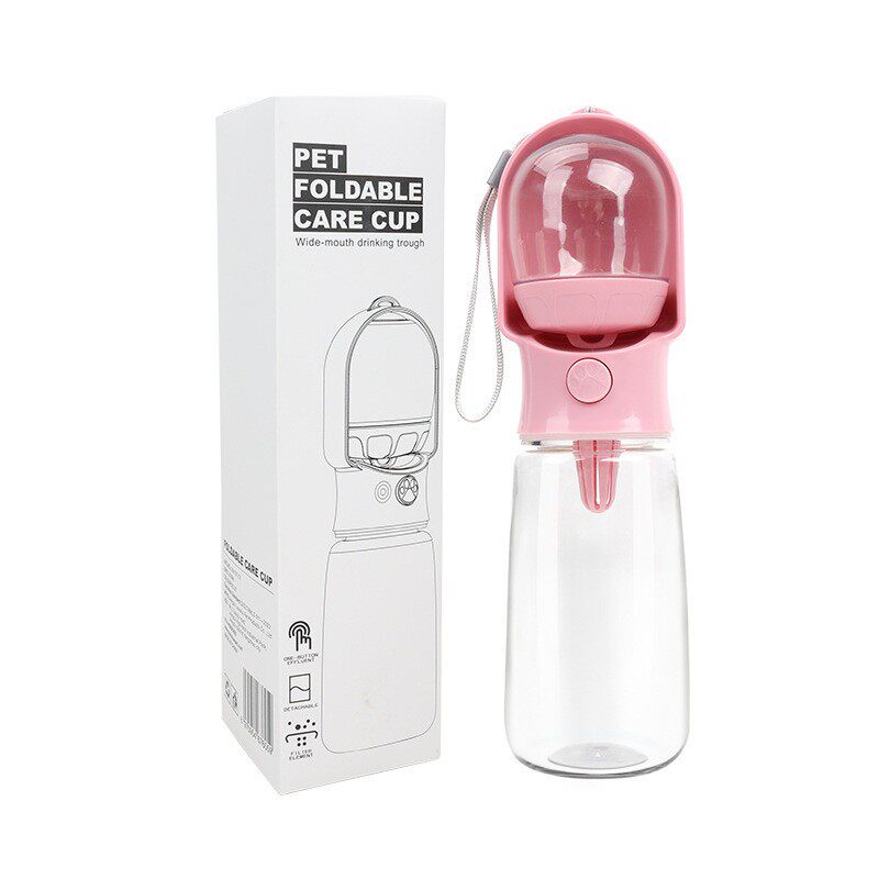 Dual-Use Portable Pet Travel Cup for Water and Food in Small or Large Sizes