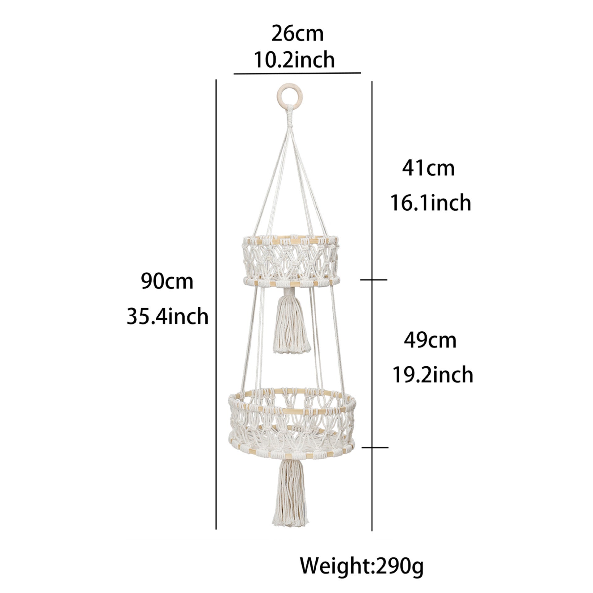 Handwoven bohemian hanging cat hammock in breathable cloth, product image 7