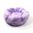 Round velvet cat bed mat for winter in Tie-Dye Purple, size 60cm