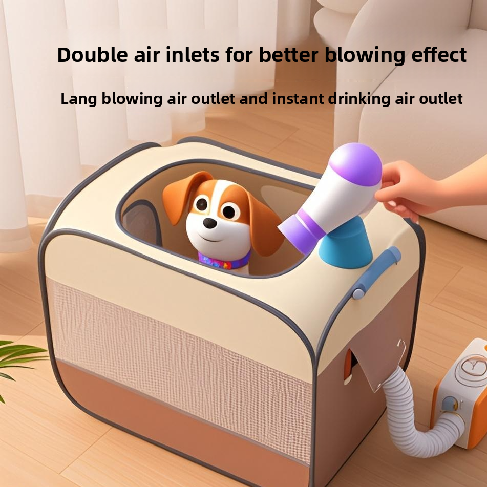 Foldable Pet Drying Box for Cats and Dogs, Quick Dry Cabinet
