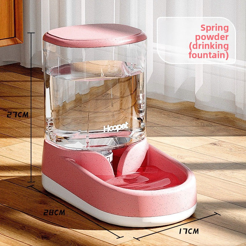 Gravity-Fed Automatic Pet Water Dispenser and Food Feeder Set, 3500ml Large Capacity