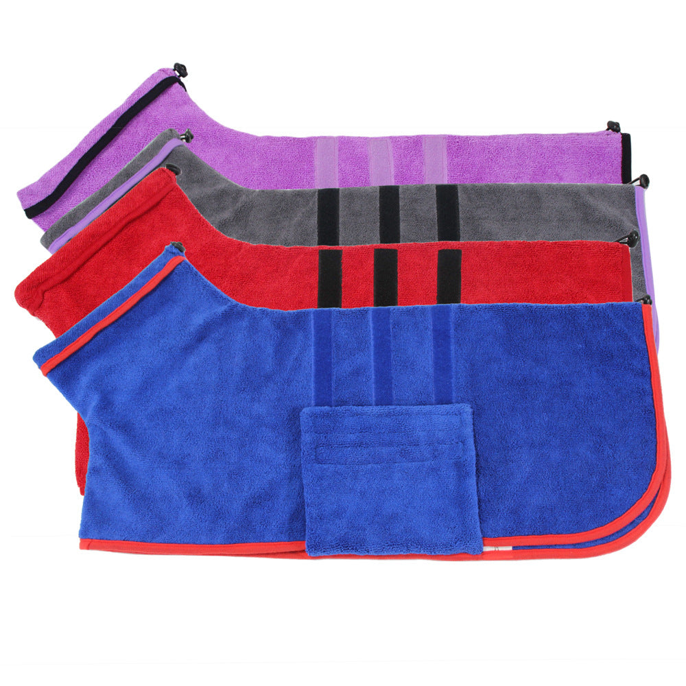 Microfibre quick dry dog bathrobe, available in 4 colours, image 3