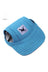 Canvas dog baseball cap for sun protection in Blue Letters, front view