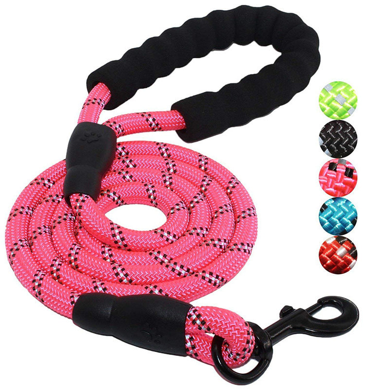 Reflective Nylon Rope Dog Lead for Safer Night Walks
