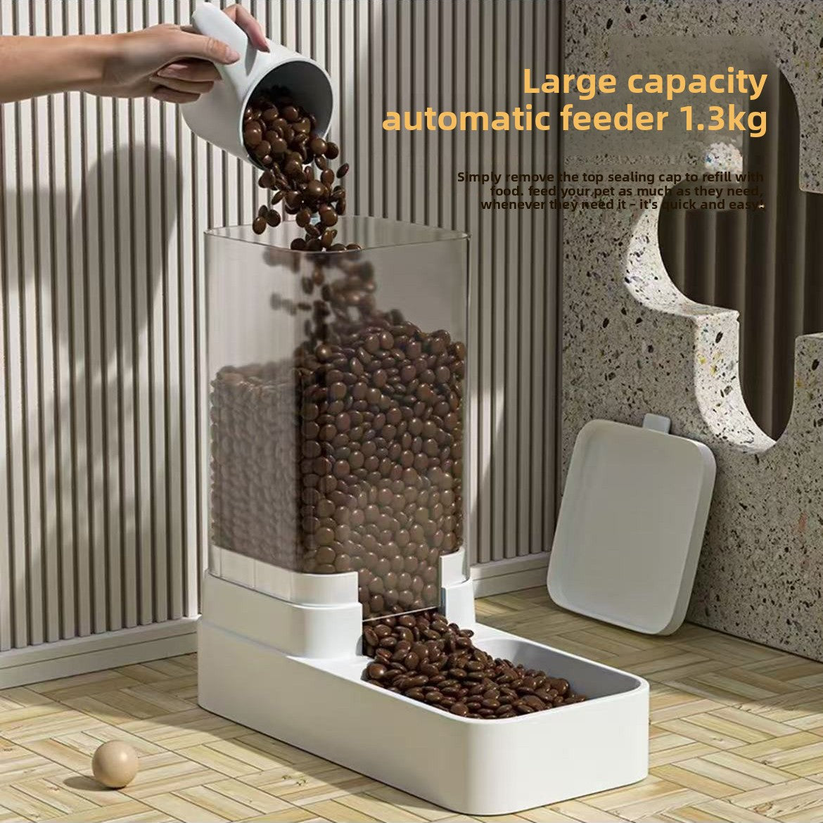 Gravity Pet Water Dispenser and Food Feeder Set for Cats and Dogs, 3.3L to 8.5L