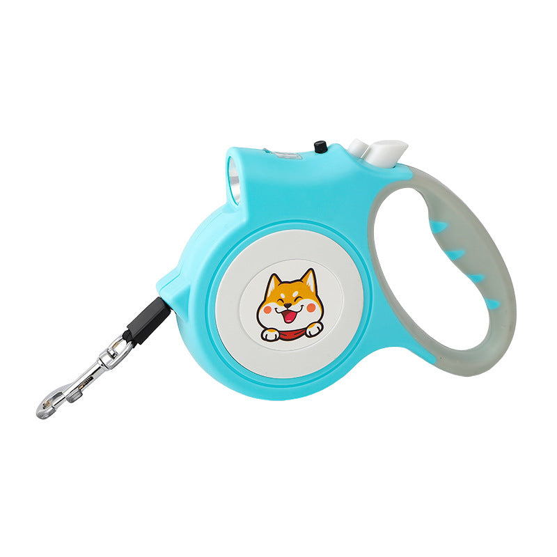 5m retractable dog lead with LED light in 9 colour options