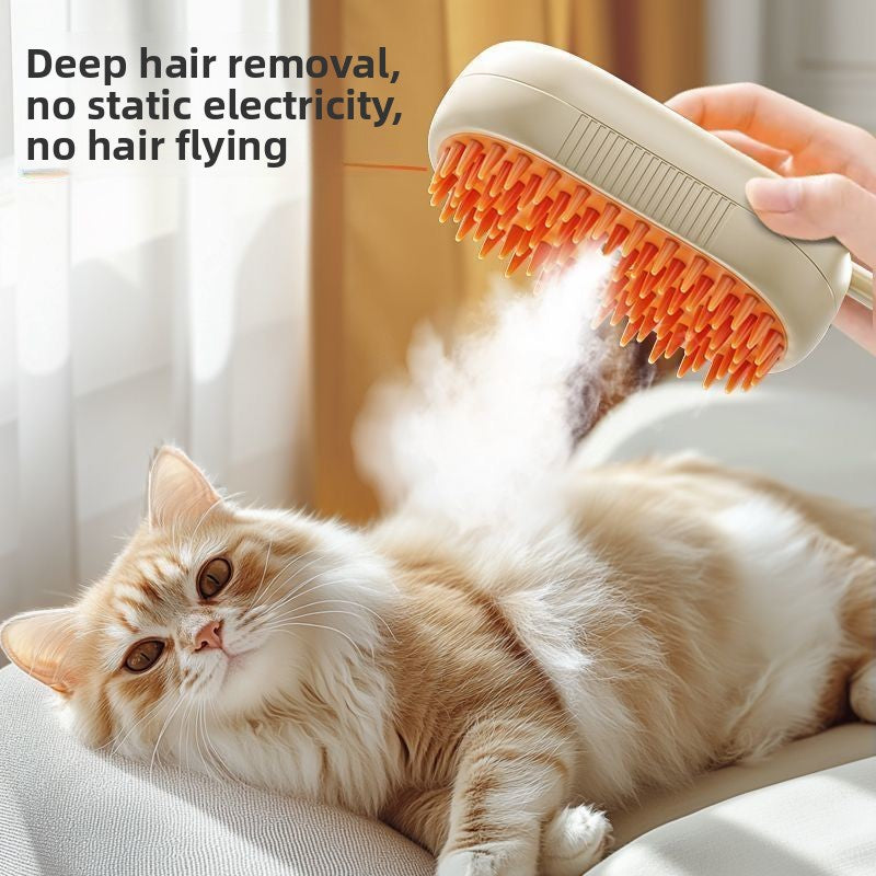 Electric Mist Spray Comb, Steam Detangling Anti-Flyaway Brush