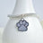 Sparkly silver chain necklace collar with paw charm for small dogs