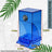 Anti splash cage mounted parrot feeder box in clear plastic, view 7