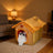 Animal Design Pet House for Cats and Small Dogs, Washable