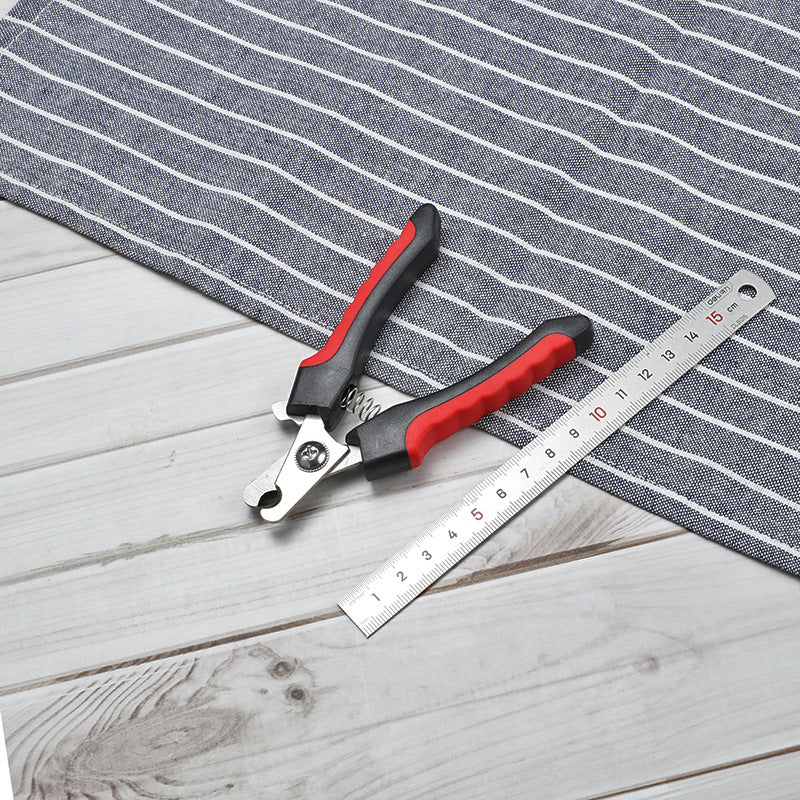 Stainless Steel Pet Nail Clippers with Wave or Curved Handle