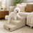 Soft sponge pet stairs with washable cover, shown in 3 colours and styles