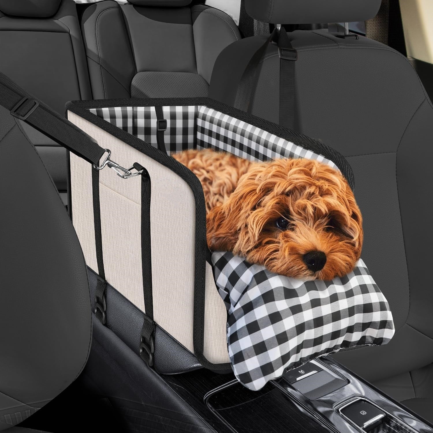 Dog car armrest booster seat with cushion, product image 7