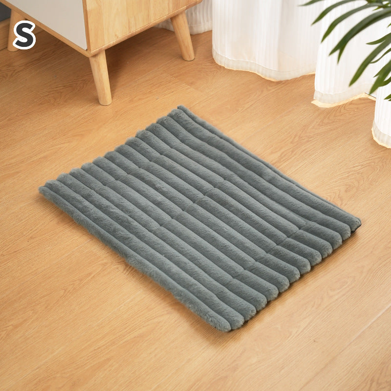 Cotton Velvet Pet Lying Mat, Machine Washable Warm Bed