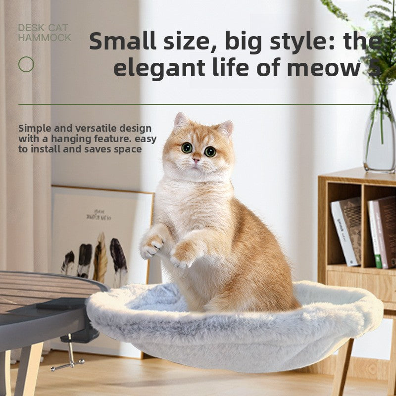 Desk mounted cat hammock with 40cm ring, photo 3 of 16