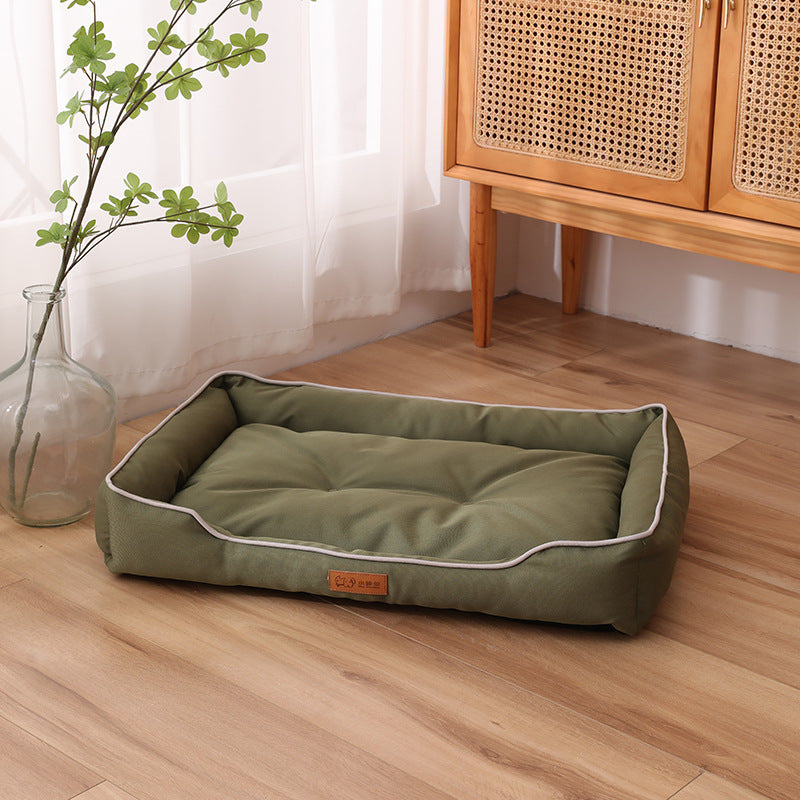 Waterproof 600D Oxford dog bed with summer mat, second detail photo