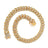 Rhinestone Cuban chain pet collar in Gold, in a home setting