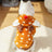 Fleece lined Christmas reindeer costume for pets in Spotted Reindeer, side view