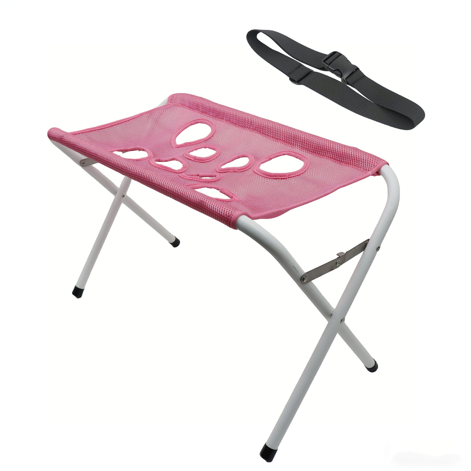 Pet grooming hammock with stand holding a small dog for nail trimming, photo 7
