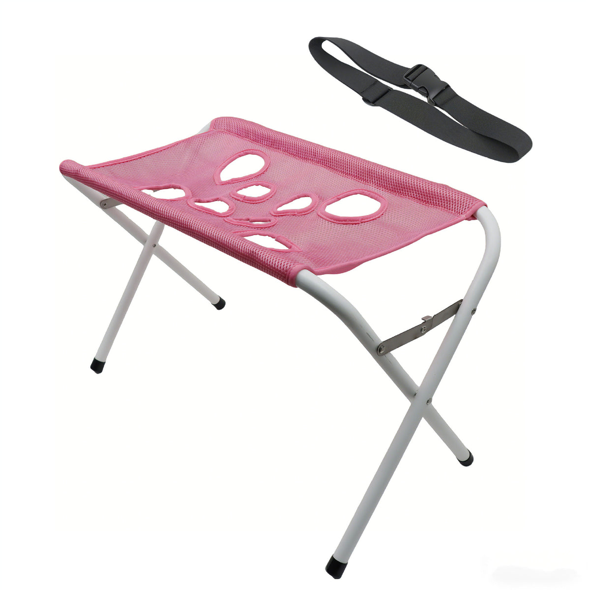 Pet grooming hammock with stand holding a small dog for nail trimming, photo 7