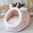 Enclosed Pet Kennel House with Soft Cushion for Dogs and Cats
