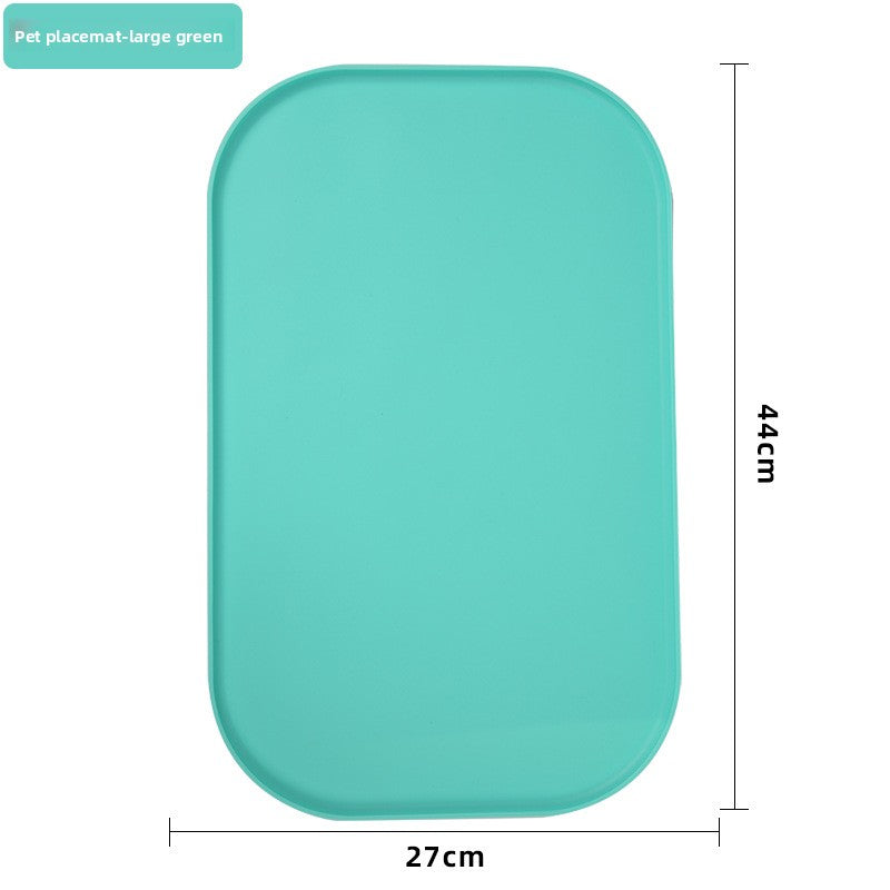 Foldable Non-Slip Silicone Pet Feeding Mat for Single or Double Bowls, Easy to Clean