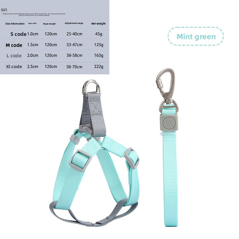 No pull dog harness and lead set in blue polyester