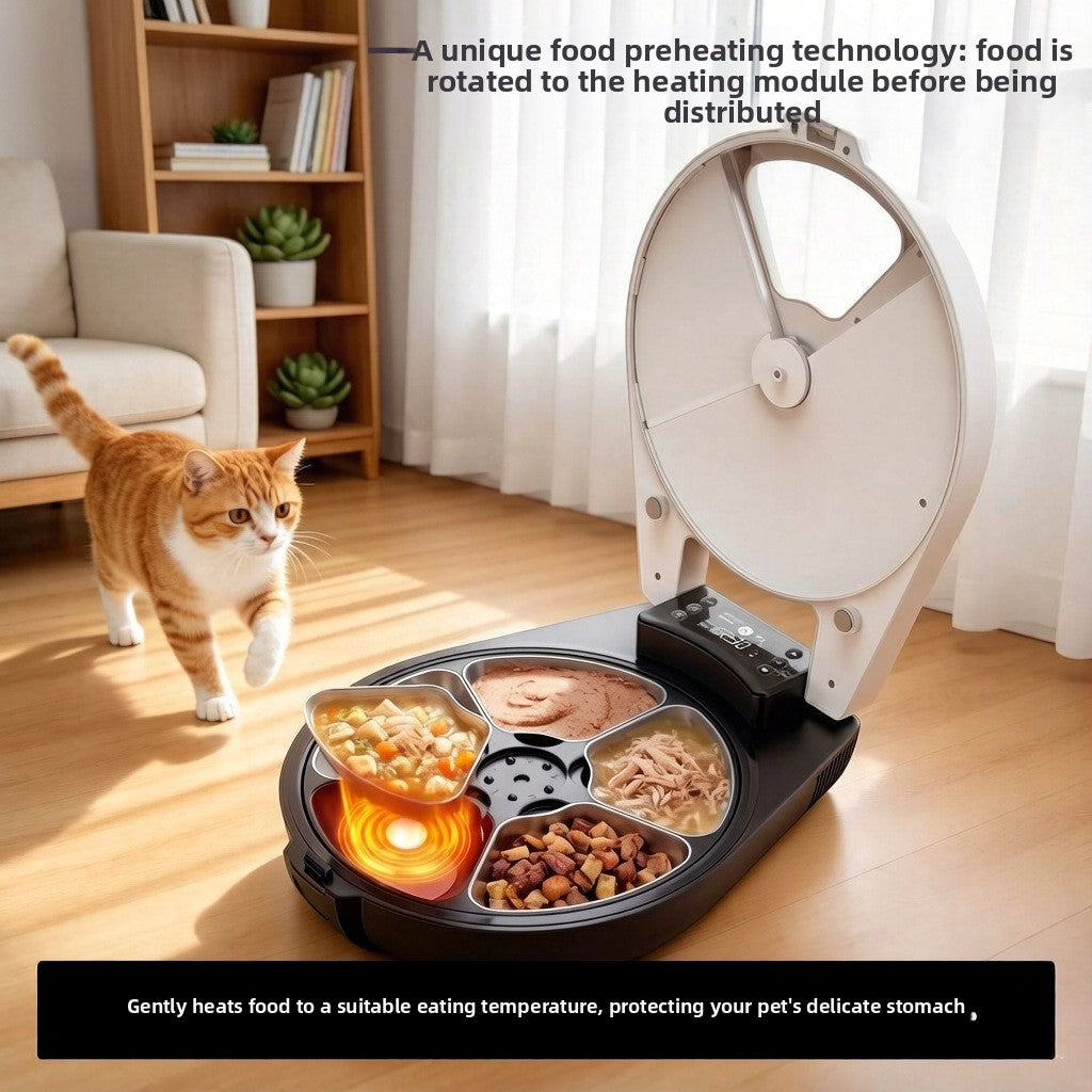 Automatic Pet Food Dispenser with Cooling and Heating