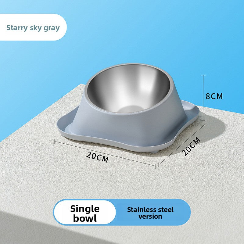 Anti-Spill Pet Food Bowl with Stainless Steel Insert