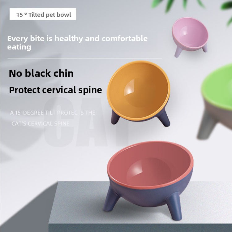 Anti-Tip Pet Feeding Bowl in Food-Grade PET Plastic with Ergonomic Design