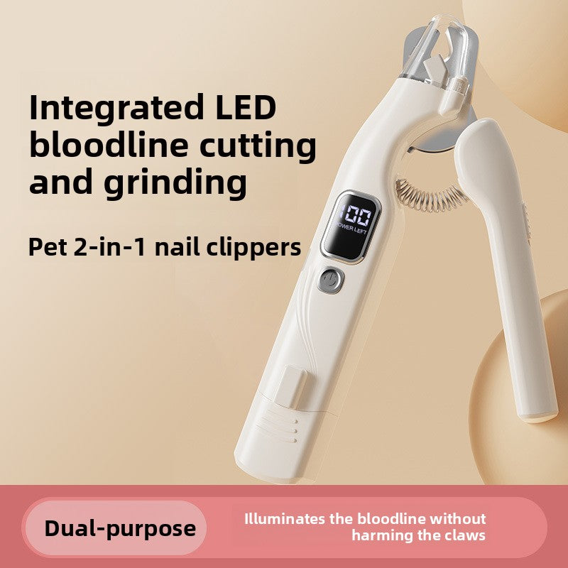 Quiet Multifunctional Pet Nail Clipper and Polisher